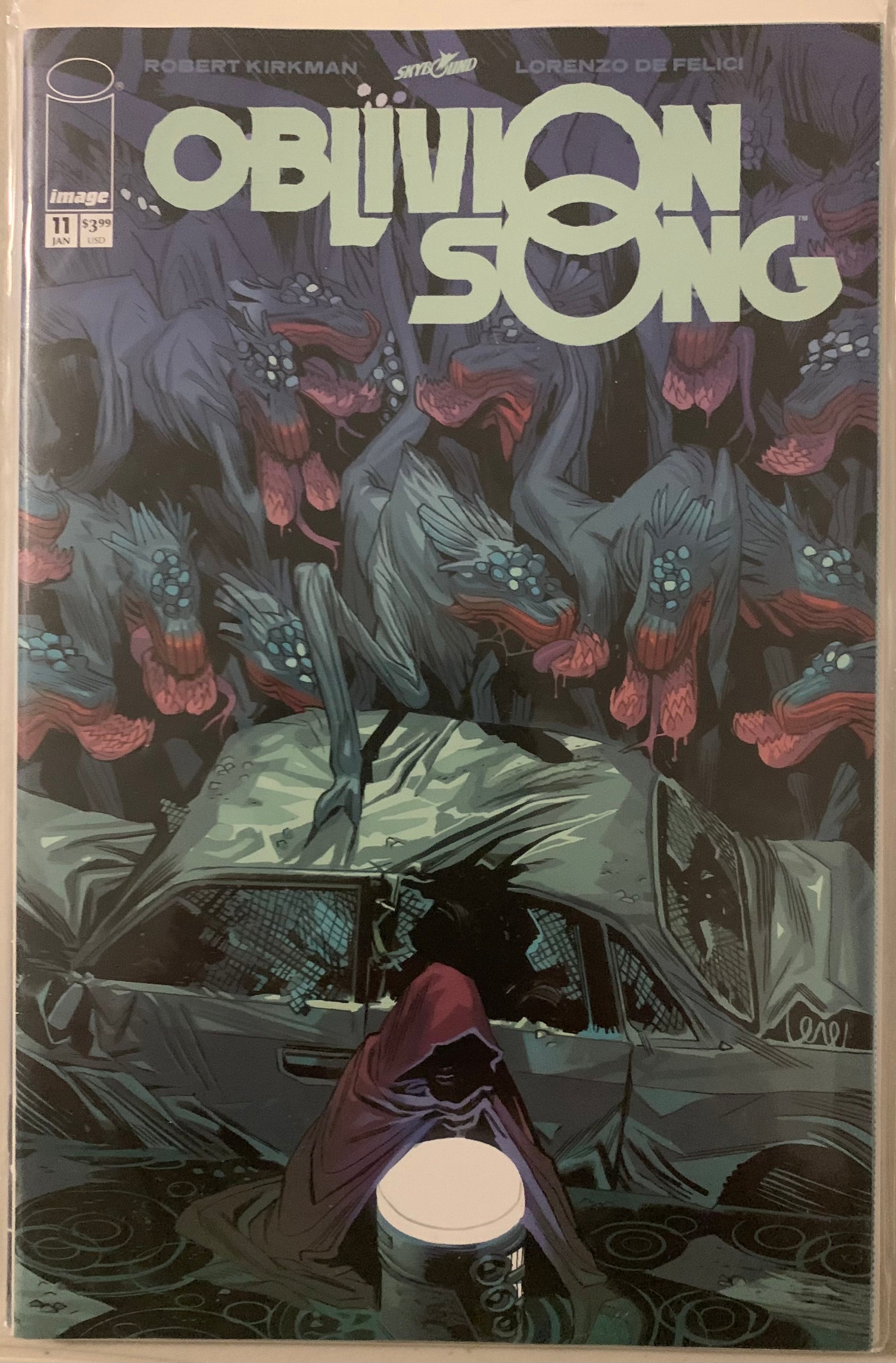 Comic book cover titled 'Oblivion Song' with a dark and eerie scene.