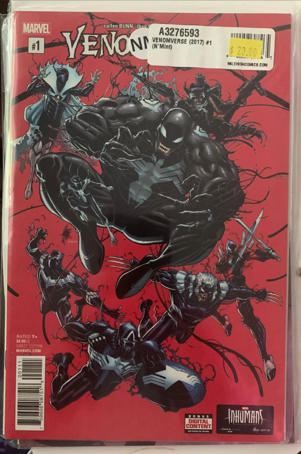 Comic book cover featuring a character on a red background with Marvel branding.