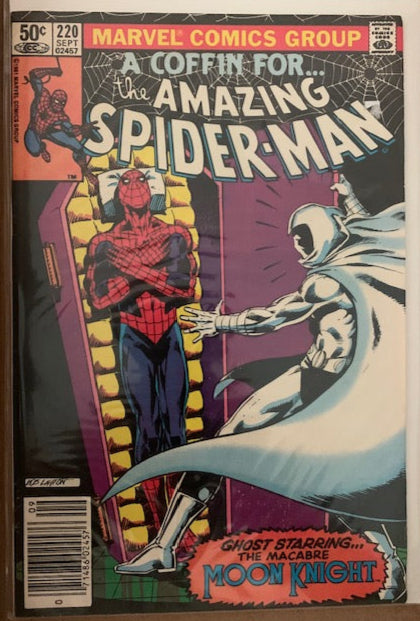Comic book cover featuring Spider-Man and Moon Knight with Marvel logo