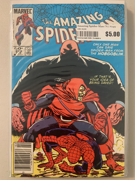 Comic book cover featuring Spider-Man and the Hobgoblin with Marvel branding.